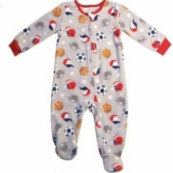 Absorbs Kids' 2-pack Fleece Blanket Sleeper Sports ⚽️🏀🏈⚾️ 9M - Picture 6 of 6